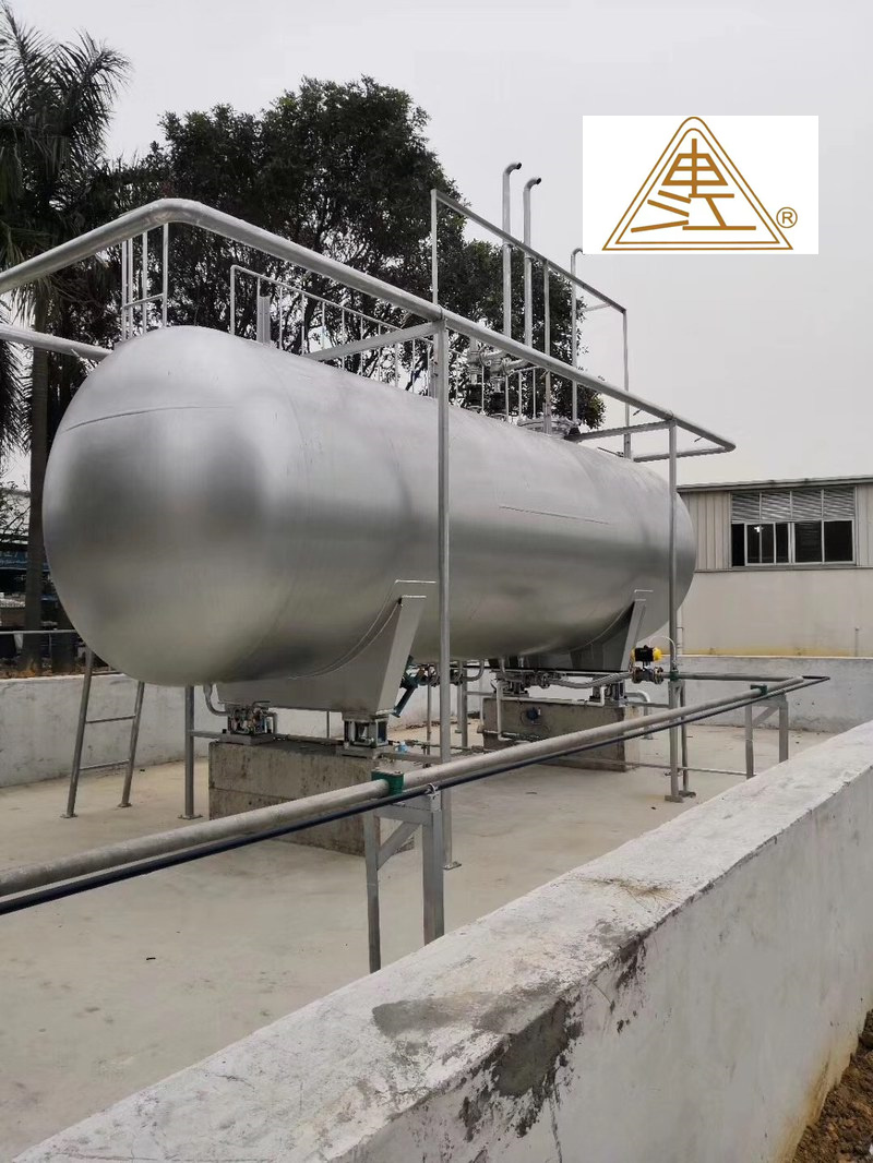 申江牌50立方卧式不锈钢储气罐